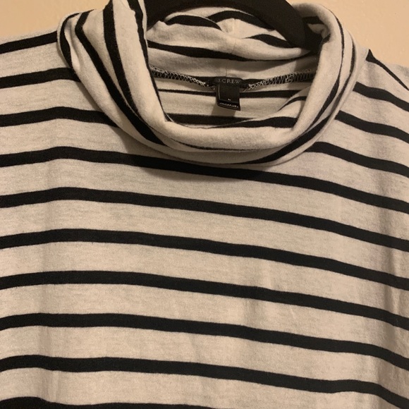 Jcrew black and white striped turtle neck top - Picture 3 of 4
